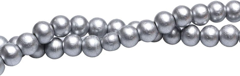 300 Silver Wood Beads, 10mm Round Ball Dyed Wooden Loose Spacer Beads for Bead Crafts Making Home Decor (3mm Hole)...