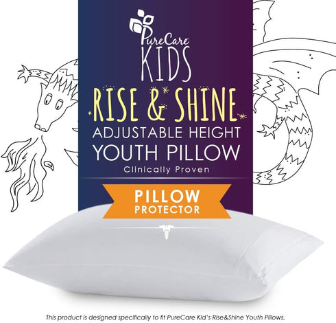 PureCare Kids Rise & Shine Pillow Protector Youth 21" x 16" (FTA511)...