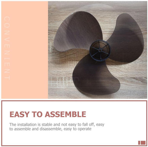 DOITOOL Plastic Fan Blade Replacement Leaves, with Nut Cover, 3 Leaves Universal Household Standing Fan Pedestal Fan Table Fanner Replacement Blad...
