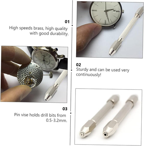 DOITOOL 6 Pcs Drill Model Mini Vise Mini Tools Pin Vise Hand T Tool Hand Auger Miniatures Miniature Tools Pin Vice Wire Tool Double Ended Pin Vise...