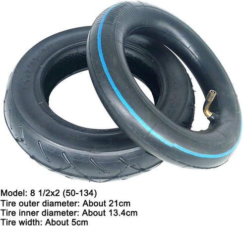 8.5 Inch Scooter Tires Inner and Outer Tubes Tire, 8 1/2 x 2 Pneumatic Tyres, Explosion-proof, Pressure-resistant, for Electric Scooters (size:Inn...