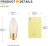 Frosted E26 LED Candle Light Bulbs 25W Equivalent- 2W Dimmable Chandelier E26 LED Bulb- 2700K Soft Warm- B11 Antique Candelabra Lightbulbs for Bed...
