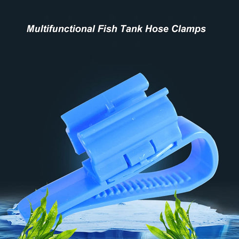 Tube Clip, 2Pcs Multifunction Plastic Adjustable Fish Mounting Clip, Water Pipe Tube Clamp Hose Holder for Fish or Bucket...