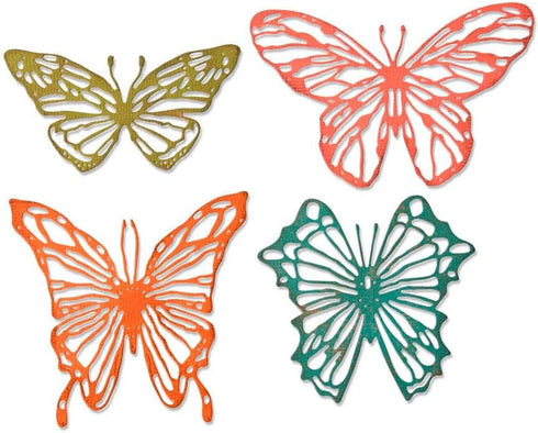 Sizzix Thinlits Die Set 4 Pack Scribbly Butterflies by Tim Holtz, Multicolor...