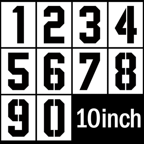 10 Inch Number Stencils Reusable Number Stencils Set 0-9 Plastic Number Stencil Template for Cake Stencil Address Number Painting Stencils...