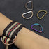Metal D Rings D Buckles - 1 Inch Non Welded Clips Belt Buckles Hardware Bags Ring for Purse Clasp Accessories (Rainbow)...