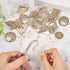 Boho Wooden Earring Making Kit 48pcs Unfinished Natural Wood Filigree Pendants in Round & Rhombus & Tree & Arrow & Kite Shape with Earring Hooks &...