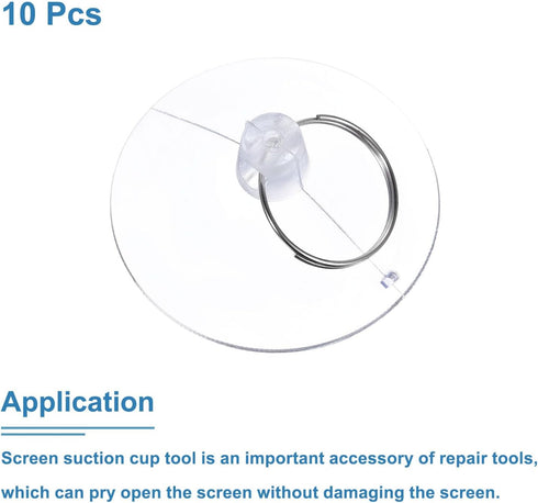 MECCANIXITY 10pcs Screen Suction Cup Phone Pry Repair Opening Tool for Laptop Computer Tablet LCD Screen Remover (Clear, 50mm)...