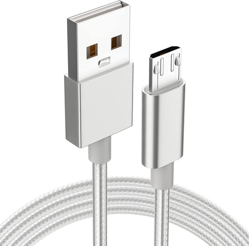 Micro USB Charging Cable, 10FT Nylon Braided Controller Charger, Charge and Play, Micro USB High Speed Charger Sync Cord for Controller Devices, C...