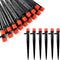 50PCS Drip Emitters for 1/4" Drip Irrigation Tubing, Adjustable 360 Degree Irrigation Drippers on 5" Arrow Stake, Garden Water Flow Spray Heads Pa...