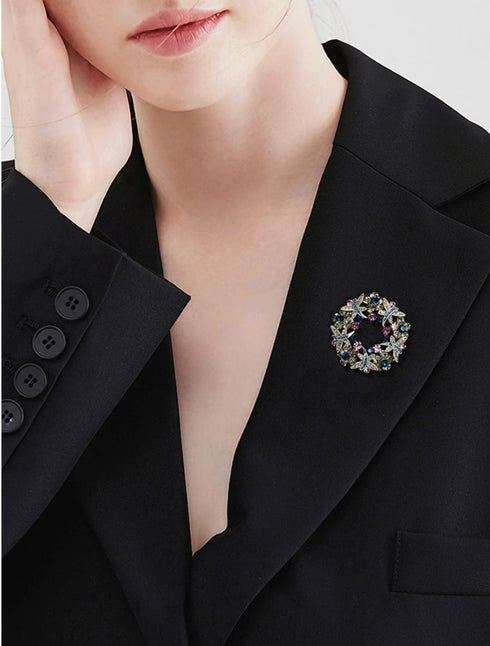 Brooch Pins Butterfly Bauhinia Flower Crystal Rhinestone Lapel Brooches for Women Girls Fashion Jewelry Gift...