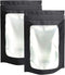 100 Pack Stand-Up Mylar Bags - 3.1 x 5.1 Inch Resealable Smell Proof Bags with Clear Window Foil Pouch Bags Flat Bag Matte Black...