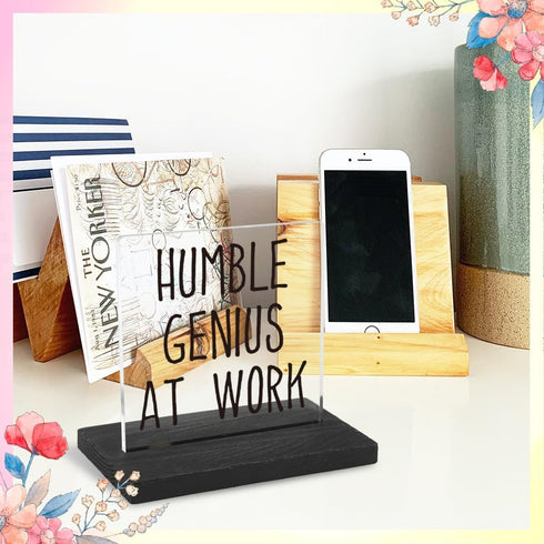 Funny Quote for Desk, Minimalist Office Decor for Men and Women, Tabletop Motivational Desk Accessory, Boss Gag Gift, XXY57...