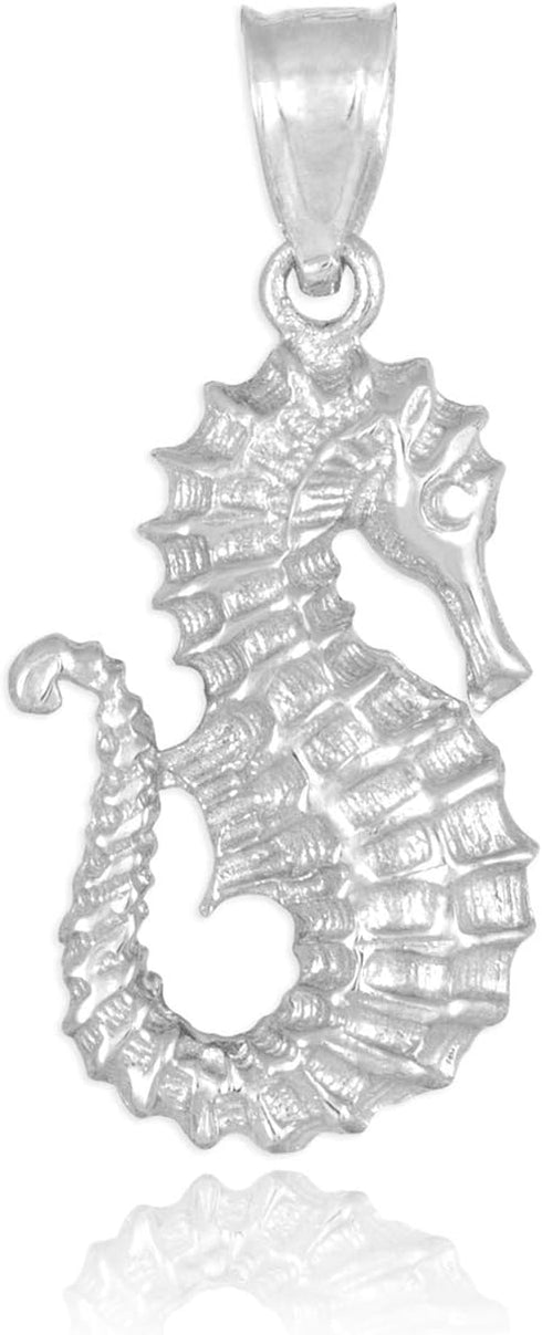 925 Sterling Silver Seahorse Pendant...