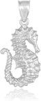 925 Sterling Silver Seahorse Pendant...