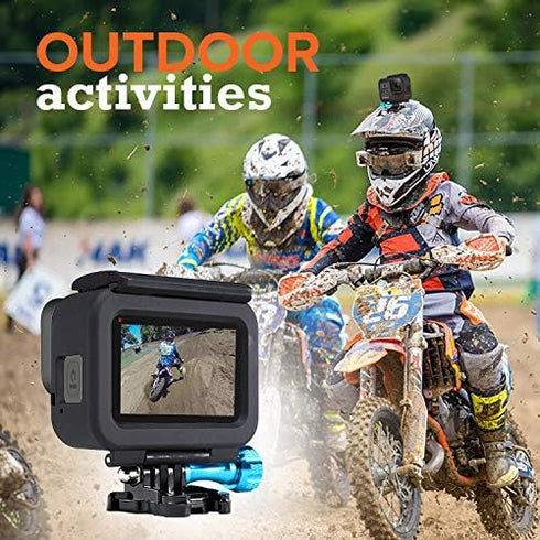 MiPremium Frame Mount Housing Case for GoPro Hero 7 6 & 5 Black Silver & White. Cover Shell Cage Accessories Kit with Aluminium Screw & Quick Rele...