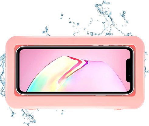 KUNSLUCK Shower Phone Holder Waterproof, Anti-Fog Touch Screen Shower Phone Case, Wall Mount Phone Holder for Shower Bathroom Mirror Bathtub, Comp...