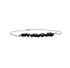 Gempires Natural Black Tourmaline Chips Bar Bracelet, 3-4 mm Chips With 7+1 inch Adjustable Silver Plated Chain (Black Tourmaline)...
