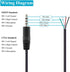 Fancasee 2-Pack 3.5mm 1/8" to Speaker Wire TRRS Stereo Male Plug to Bare Wire Pigtail 3.5mm Jack Connector Adapter Repair Audio Cable for Micropho...