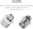 1/2 to 3/8 Reducer Faucet Adapter, Compression Brass Pipe Fitting, RV Kitchen Plumbing, Water Hose Pipe Adapter 1/2 to 3/8 Reducer (2 Pack)...