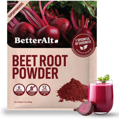 Beet Root Powder - 16oz, 100% Natural Nitric Oxide Booster, Beet Juice Powder, Superfood for Healthy Heart, Beets Powder Supplement, Beetroot Powd...