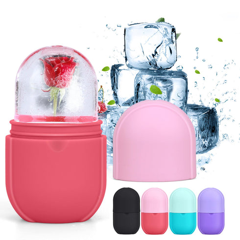 Ice Roller For Face and Eye, Ice Facial Roller Massage guasha Shrink Pore Skin Care Tools, Reusable Ice Stick Remove Dark Circle, Ice Face Mold Sp...