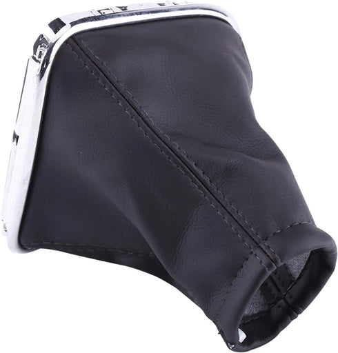 Gear Shift Stick Cover,Black with Chrome Frame PU Leather Car Gear Shift Knob Cover Gaiter Boot Replacement for Cruze 2008-2012...