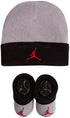 Nike Jordan Infant Baby Hat and Booties Set (Black(LJ0102-K41)/Red, 0-6 Months)...