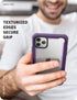 i-Blason Ares Case for iPhone 11 Pro Max 2019 Release, Dual Layer Rugged Clear Bumper Case with Built-in Screen Protector (Purple)......