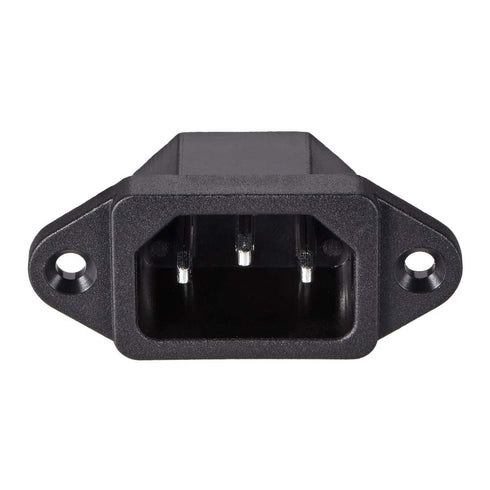 uxcell Panel Mount Plug Adapter 10A C14 3P IEC Inlet Module Power Connector Socket Straight...