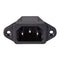 uxcell Panel Mount Plug Adapter AC 250V 10A C14 3-Pins IEC Inlet Module Plug Power Connector Socket Straight Pack of 10...