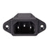 uxcell Panel Mount Plug Adapter 10A C14 3P IEC Inlet Module Power Connector Socket Straight...