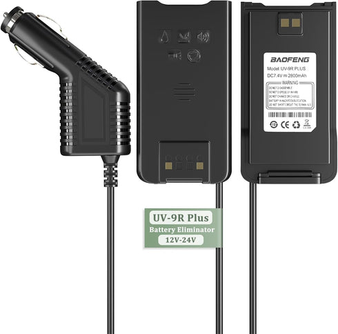 BAOFENG UV-9R Plus Battery Eliminator Car Charger for UV-9G Radio DC7.4V Replacement UV-9R Pro Walkie Talkie Battery Walikie Talkie Accessories...