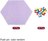 PATIKIL Hexagon Felt Board Tiles, 4 Pack Self Adhesive Moon Wall Pin Bulletin Board with Push Pins for Photos Memos Home Office Decor, Purple...