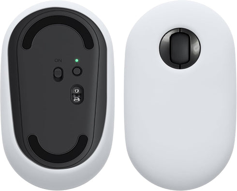 kwmobile Silicone Cover Compatible with Logitech Pebble Mouse Cover - Soft Mouse Protector Grip - White...