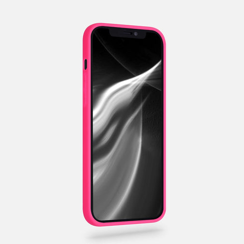 kwmobile Case Compatible with Apple iPhone 12 Pro Max Case - Soft Slim Protective TPU Silicone Cover - Neon Pink...