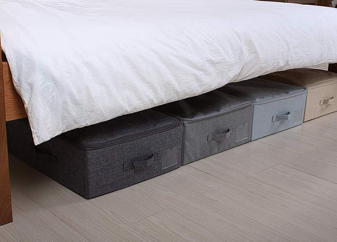 39.4X16.9X7“ Under The Bed Shoes Clothing Bedding Storage Organizer Containers with Lid, Dust-proof & Foldable Washable, Durable Plastic Board in ...