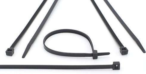 THE CIMPLE CO 14 Inch Black Nylon Zip Ties (Wire, Cable Ties) - Strong - Indoor and Outdoor Rated - No Tools Needed - 100 Pack...
