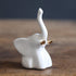 Home Decor Elephant Statues,1 Pair, Small Decorative Accents for Shelves, Livingroom and Bedroom, Gold and White...