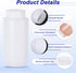 PATIKIL 2 Pcs 1000ml Reagent Bottles, PE Wide Mouth Round Graduated Bottles with Screw Cap for Lab Water Reagent Liquids Solid Sample Storage Seal...