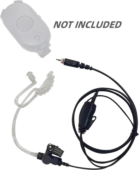 CLP1010e Acoustic Tube Earpiece CLP1080e Radio Ear Piece with Mic PTT Headset Compatible with Motorola UHF 1010e 1080e CLP1040e CLP1083e CLPe446 C...