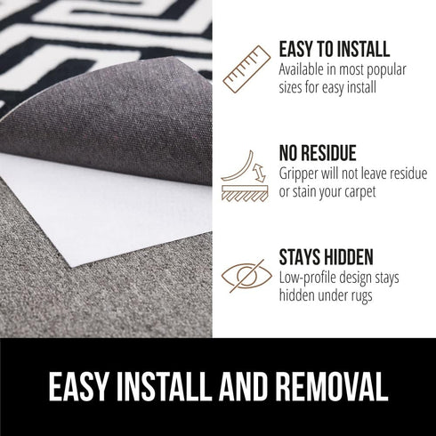 Gorilla Grip Rug Pad for Carpet Floor, Double Sided Mat 3x5 FT Gripper for Over Carpets, Keep Area Rugs in Place on Carpeted Floors, No Residue Ad...