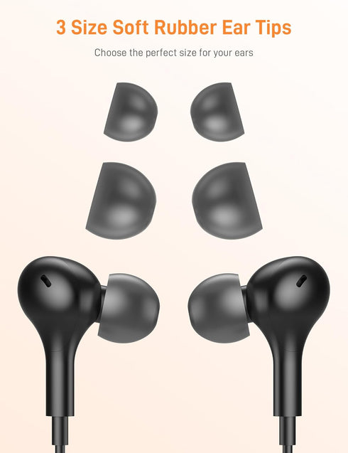 USB C Headphones for Apple iPhone 15 Plus iPad/Google Pixel 8 8A 7 Pro 7A/ Samsung Galaxy S24 S23 S22 S21 Ultra Android Earbud Wired Type C Earpho...