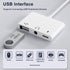 USB C to USB Adapter, 3 in 1 USB C to USB A OTG Adapter with 3.5mm Headphone Audio Jack and Fast Charging Port, USB-C Splitter Compatible with Mos...