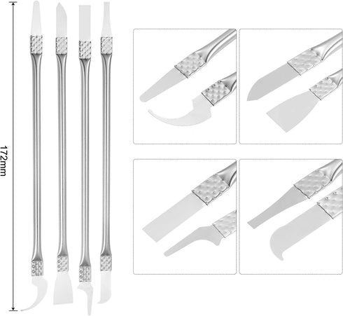 uxcell 8in1 Set Electronics Repair Tool for Curved Screen 304 Stainless Steel Pry Bar Disassemble Removing Set...