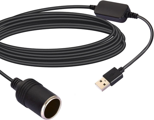 USB A Male to Socket Female Cable Converter-Black (3.9ft)...