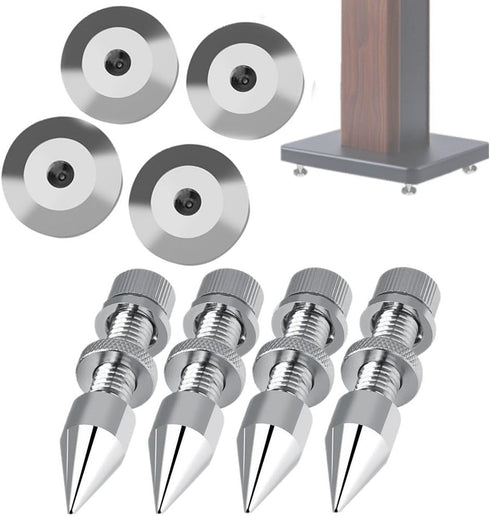 4 Pcs Speaker Spike Isolation Spikes Stand Foot HiFi Speaker Shockproof Cone Base Pads for Speaker Frame, Amplifier, CD DVD Player...