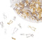 PH PandaHall 120 Pieces Brass Pinch Clip Bail Clasp Dangle Charm Bead Pendant Connector Findings 12 Styles for Jewelry Making 3 Colors...
