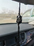 Handmade Car Mirror Hanging Accessories Decor Obsidian Car Rear View Mirror Crystal Charm Home Ornament Pendant Decorations...