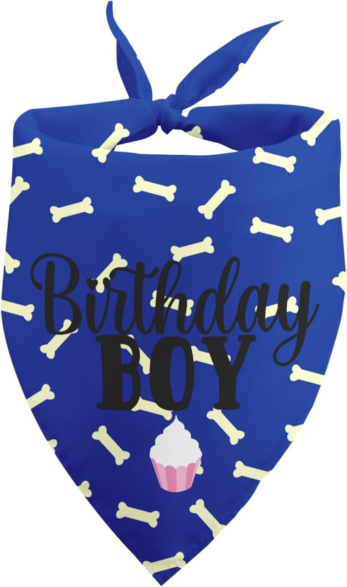 Dog Birthday Boy Bandana Birthday Dog Bandana Birthday Boy Dog Bandana Blue Dog Bandana Pet Scarf for Dog Photo Prop Pet Accessories for Dog Lover...